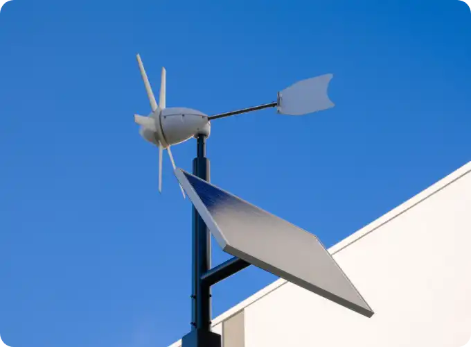 風力・太陽光利用システムで、省エネ・クリーンエネルギーによるCO2排出ゼロに貢献。